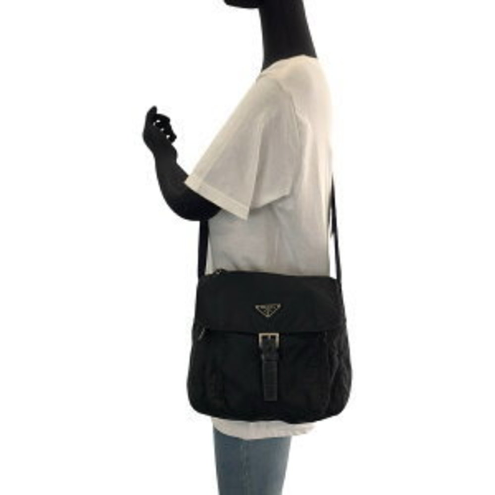 Prada Tessuto Triangular Black Nylon Shoulder Bag… - image 6